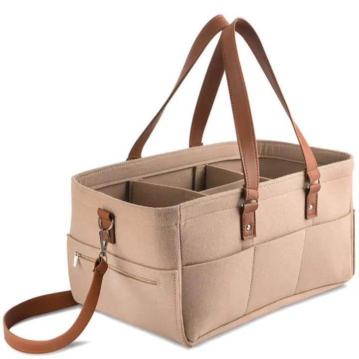 Organizador De Pañales Para Bebé Bolsa Portátil Y De Mano Para Mesa De Cambio Y Coche Bins De Almacenamiento Para La Guardería Tamaño 38*26*23cm - 1