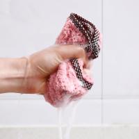 Juego De 4 Toallas De Mano De Terciopelo Coral Para Cocina 25*25cm Absorbentes Y No Desprendiéndose Toallas De Lavado De Platos De Microfibra Sólidas - details 10