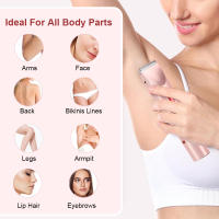 Afeitadora Eléctrica Para Mujer Painless Epilador Facial Cabello De Barba Bikini Axila Pierna Impermeable Afeitadora Eléctrica - details 1