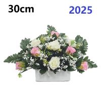 Centro de Flores para Cementerio Gerimport - Ramos de Flores para Todos los Santos - Flores Artificiales de Tela - Ancho 30cm - Alto 30cm - Personalizar Color y Medida - Contacto Directo con Nosotros - details 0