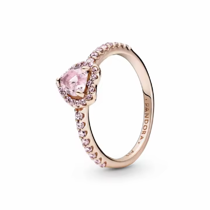Anillo Pandora Rose Corazón Brillante Elevado - 1