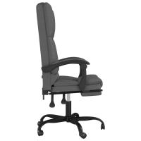 vidaXL Silla de oficina reclinable con masaje de tela gris oscuro - details 2