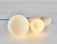 Lámpara De Mesa Creativa Con Resina De Arte Doble Final En Blanco Rosa Verde Para Decoración De Sala De Estar Y Dormitorio Fuente De Luz LED Incluida Fuente De Alimentación AC - details 13