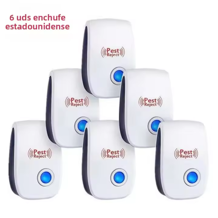 6Pcs Repelente Ultrasonido De Pestes Y Insectos Con Rango Largo Multi Función Para Hogar Oficina Hotel Repelente De Insectos Y Ratones - 1