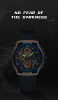 Reloj De Pulsera Para Hombre NAVIFORCE De Cuero Auténtico Resistente Al Agua Con Cronógrafo Y Luminiscencia Reloj De Cuarzo De Lujo Casual - details 9