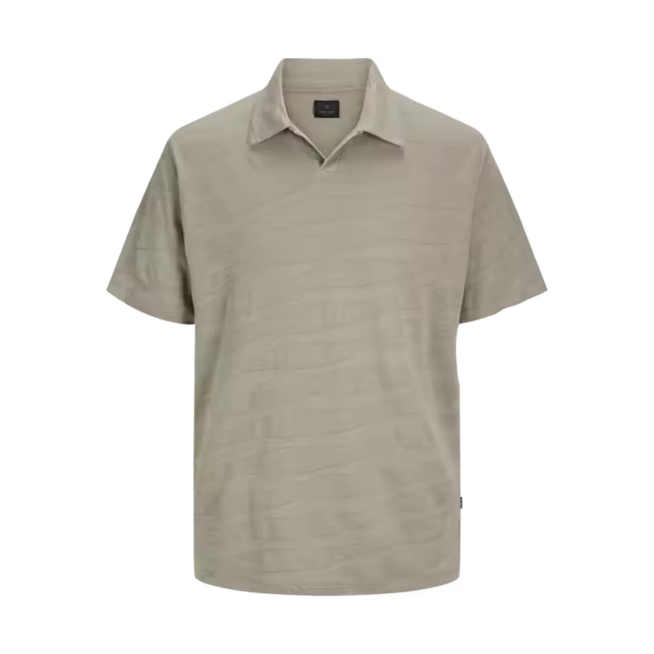 Jack & Jones Latate Split Neck Polo Color Gris - Cómodo Y Ligero - 1