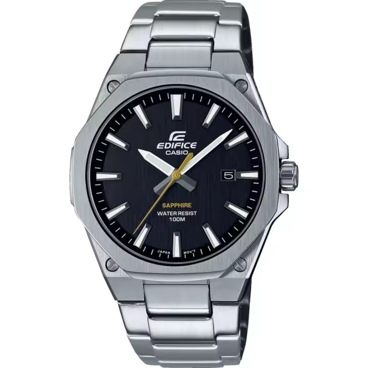 Reloj de pulsera CASIO Edifice - EFR-S108D-1AVUEF correa color: Gris plata Dial Negro Hombre - 1