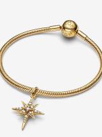 Pandora - Charm Colgante Estrella del Norte Brillante - Baño de Oro de 14K - details 1