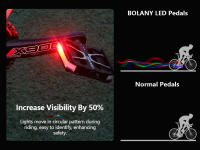 Pedal De Bicicleta BOLANY 7.0 De Aluminio Con Luz LED Ajustable Antideslizante Para MTB Con 2 Rodamientos Pedal Hueco Ultraligero Para Mountain Bikes - details 1