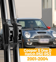 Limpiaparabrisas Delantero Para Mini Cooper S One D Hatch R50 R53 2001-2004 Láminas De Limpieza De Ventanas Delanteras De Neumáticos Naturales Negro Resistente a Temperaturas De +158℉ a -40℉ - details 0