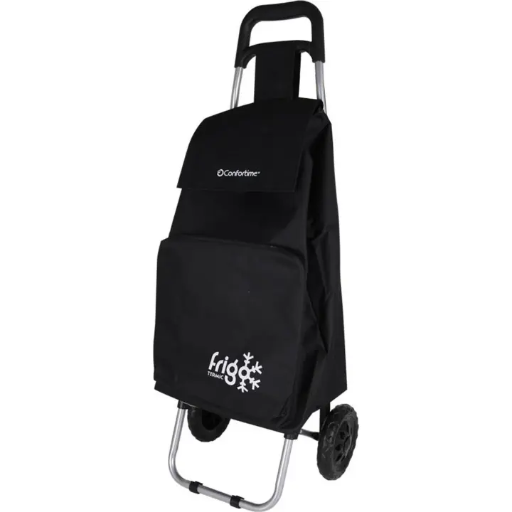CONFORTIME - CARRO COMPRA 2 RUEDAS 95X35X30 (COLORES SURTIDOS) - Carro de Compra Práctico y Resistente - Carro de Compra con Ruedas para una Mayor Portabilidad - Carro de Compra Plegable para un Almacenamiento Conveniente - Carro de Compra con Bolsillos - 1