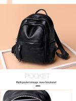 Bolso De Hombro Para Mujer En PU Negro Casual Y Versátil Gran Capacidad Ligero Adecuado Para Estudiantes De Colegio Salir - details 8