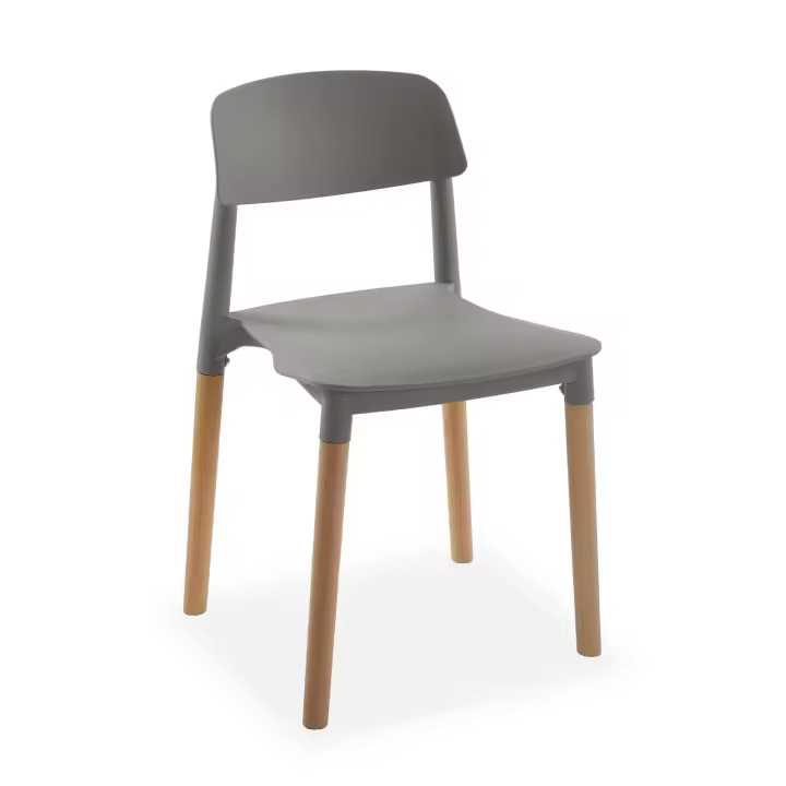 Versa Nybro Silla de comedor de estilo escandinavo, Colorido, Medidas (Al x L x An) 76 x 45 x 42 cm , Color Gris - 1
