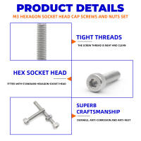 Juego De 150 Piezas De Tornillos Y Tornillos De Cabeza Hexagonal M3 Para Reparaciones DIY Tamaños M3x8 M3x12 M3x16 M3x20 M3x25 - details 2