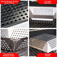 Cesta De Asado LMETJMA Para Vegetales Acero Inoxidable Gran Cesta De BBQ Para Barbacoa En Carbón Y Gas JT58 Resistente Al Calor Y Fácil De Limpiar - details 1
