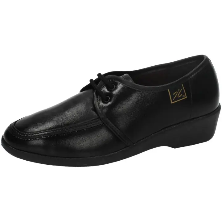 Zapatos Mocasín marca DOCTOR CUTILLAS para señora en color negro. Botín de Piel Negra con Velcro para Señora - Elegancia y Comodidad - 1