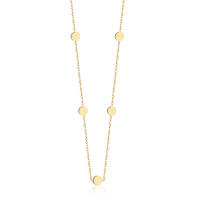 Collar De Moneda Redonda LUXUSTEEL Para Mujer En Acero Inoxidable Color Oro 35cm+5cm Collar De Choker Joyería De Fiesta - details 3