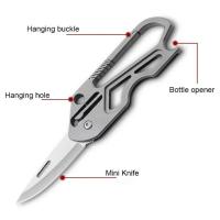 Cuchillo De Aleación De Titanio Plegable EDC Con Llavero Y Colgante Para Abrir Cartas Herramientas De Sobrevivencia Al Aire Libre Cuchillo De Mano Portátil Para Regalo - details 5