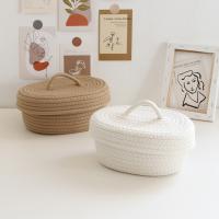 Cesta De Almacenamiento De Hilo De Algodón Oval Para Juguetes De Niños Caja De Organización De Escritorio Caja De Almacenamiento De Cosméticos Y Llaves - details 1