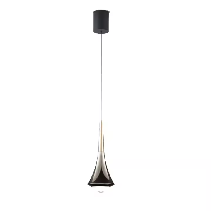 SOMY Lámpara de noche para dormitorio, moderna y sencilla, elevable, atenuación de tres colores, lámpara colgante y lámpara de araña en color negro perla - 1