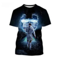 Camiseta De Verano 3D De Fútbol Estrella Cristiano Ronaldo Para Hombre Oversized Camiseta Nueva Cuello En V Manga Corta Tops Transpirable - details 7