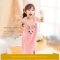 Toalla De Baño Absorbente De Alta Calidad Para Niños Con Falda Y Bandeau Para Cabello Adecuada Para Ropa De Baño Edad 3-15 Años Tejido De Algodón Y Poliéster Tela Rectangular Lavable En Máquina - details 1