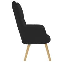 vidaXL Sillón de relax de tela negro - details 3