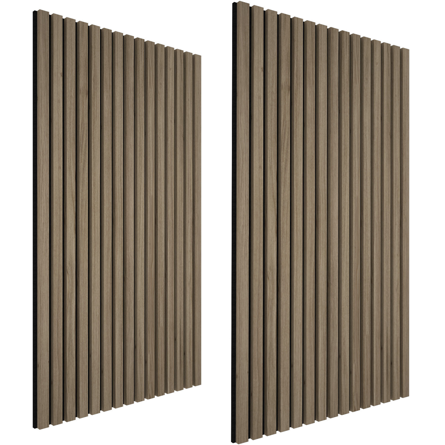 Tectake - Paneles acusticos decorativos SONIC WALL de MDF, Juego de piezas, 60 x 120 x 2,1 cm cada uno, Chapa de madera real, Absorción acústica, Tejido de fieltro y madera, Insonorización acústica para pared, Listones de madera, Alta calidad