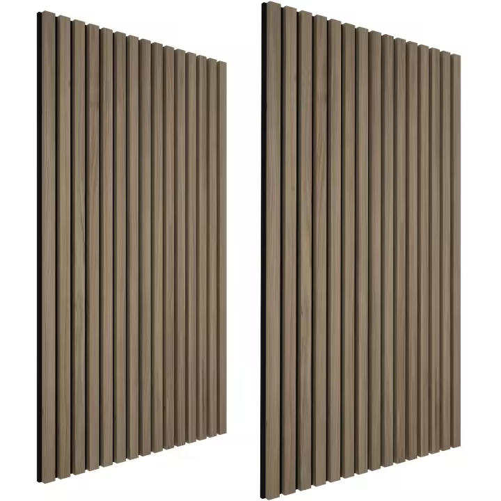 Tectake - Paneles acusticos decorativos SONIC WALL de MDF, Juego de piezas, 60 x 120 x 2,1 cm cada uno, Chapa de madera real, Absorción acústica, Tejido de fieltro y madera, Insonorización acústica para pared, Listones de madera, Alta calidad - 1