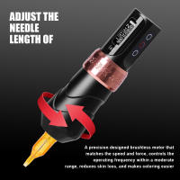YILONG MAX Máquina De Tatuaje Con Pluma De Cartridge Gran Capacidad De Batería 2400mAh Motor Sin Núcleo Para Artistas De Tatuaje - details 3