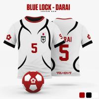 Camiseta Azul Lock Japón U20 Blanco Anime Dibujos Animados Cosplay Hombre Verano Manga Corta Niños Moda Mujer Camiseta O-Neck Polyester - details 6