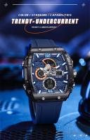 Reloj De Pulsera Digital Analógico SMAEL Para Hombre Con Pantalla Dual Cronógrafo Resistente Al Agua Y Luz LED Correa De Silicona Estilo Casual - details 1