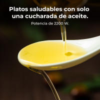 Freidora de aire sin aceite Cecotec Cecofry&Grill Duoheat 6500, 6.5 Litros, Doble Resistencia, Plancha, Grill, Air Fryer, 2200W, Dietética y Digital, Ventana, Temperatura Regulable 80-200°C, 8 Menús - details 8