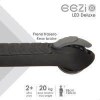 Patinete 3 ruedas negro c/luces y manillar plegable EEZI - details 4