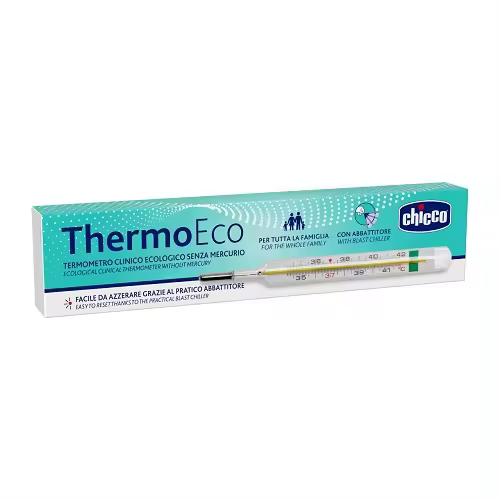 Termómetro Clínico Chicco ECO Vidrio - Medición Precisa - 1