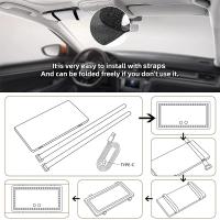 Espejo De Maquillaje Recargable Con 3 Modos De Luz Y 60 LEDs Espejo De Visera Para Coche Clip-on Wireless ABS+ Vidrio - details 5