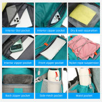Mochila De Camping Plegable 40L Para Hombres Y Mujeres Bolso De Hombro Impermeable Ultraligera Deportiva Para Viajes Senderismo Trekking - details 8