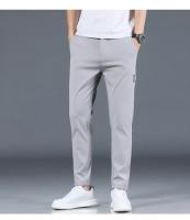 Pantalones Casuales Para Hombre Verano 2024 Estilo Coreano Elásticos Rectos Ajustados Cómodos Trajes Negocios Verde Militar - details 25