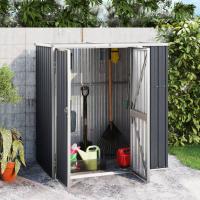 vidaXL Cobertizo Herramienta Acero Galvanizado Cubierta Organizador Color Antracita,  Verde,  Marrón y mas - details 0