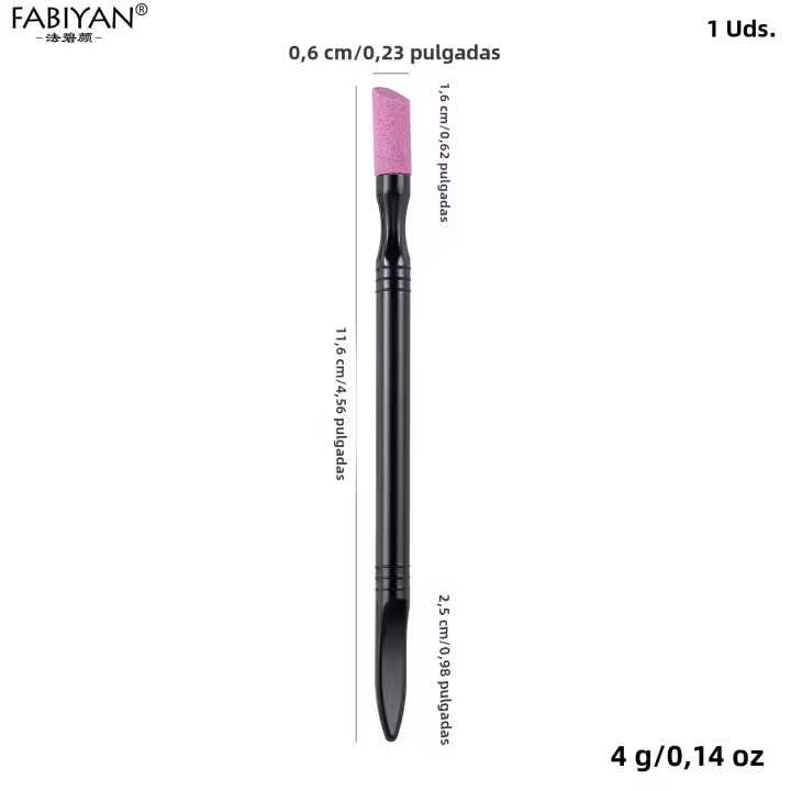 1/5Pcs Doble Final De Archillo Para Manicura Eliminador De Piedra Y Remover Cutícula St Stick De Corte Y Archillo Para Uñas - 1