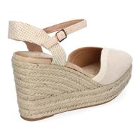 PuntoSalao Sandalias de Cuña de punta fina pala decorada beige TF3395 - details 2