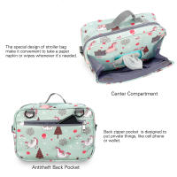 Bolsa De Diaper Para Bebé Impermeable Con Doble Manija Estampado De Moda Para Uso Desechable Y Reutilizable Bolsa De Agua Para Maternidad - details 10