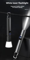 Lámpara De Mano Multifuncional Recargable USB Con Lente Zoom Telescópico Luz Blanca Laser De Alta Potencia Para Exteriores Resistente Al Agua Con Batería De Aluminio - details 6