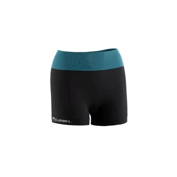 Pantalones de Trail Lurbel Venus Lite Shorts W Mujer Negro/Turquesa - 1