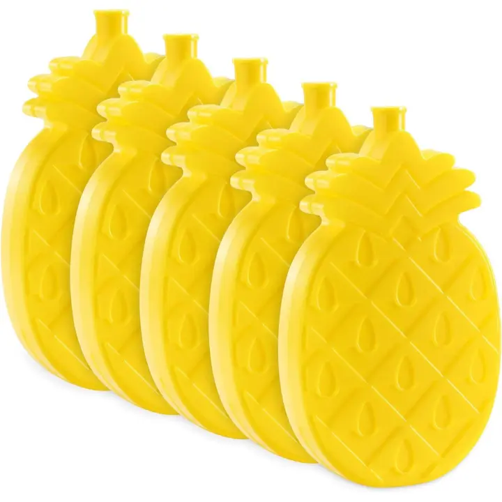 Bolsas de Hielo para loncheras (juego de 5) - Neveras portátiles para niños y niños-Bolsas técnicas reutilizables - Piña - 1