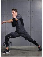 Pantalones De Compresión VANSYDICAL Para Hombre Con Cinturón Elástico Y Rayas Reflectantes Tights De Running Y Gimnasio - details 24