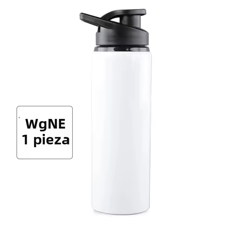 Botella De Agua Portátil De Acero Inoxidable Para Ciclismo Deporte Al Aire Libre Taza De Viaje Metal Reutilizable Y Ecológica Para Adultos - 1