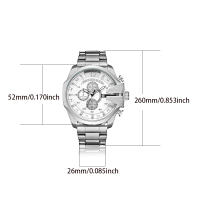 Reloj De Pulsera De Cuarzo Para Hombre CAGARNY Original Grande 6839 Moda Casual Impermeable Con Fecha Acero Inoxidable Resistente Al Shock - details 5