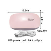 Secador De Uñas 6W Máquina De Lámpara UV LED Portátil Con Cable Micro USB Para Uso Doméstico Herramientas De Arte De Uñas Con 6 Lámparas LED - details 0