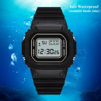 Reloj Digital LED Para Hombres Y Mujeres Resistente Al Choque Reloj Deportivo Impermeable Con Correa De Silicona Estilo Simple - details 5